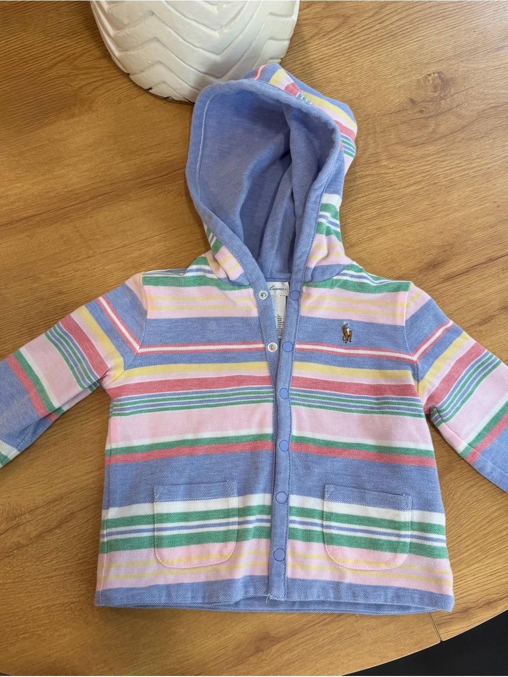 Ralph Lauren Pastel Striped Hooded Sweater